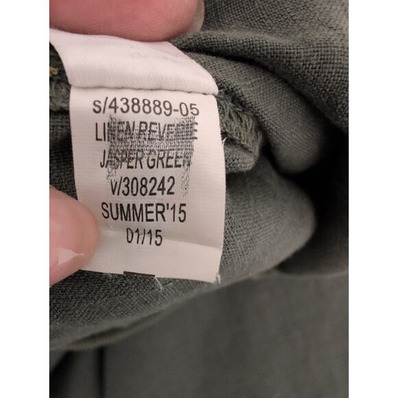 Athleta Reverie Linen Pant Women Size 6* Beachy Wide Leg Pull On Jasper Green - Picture 6 of 10